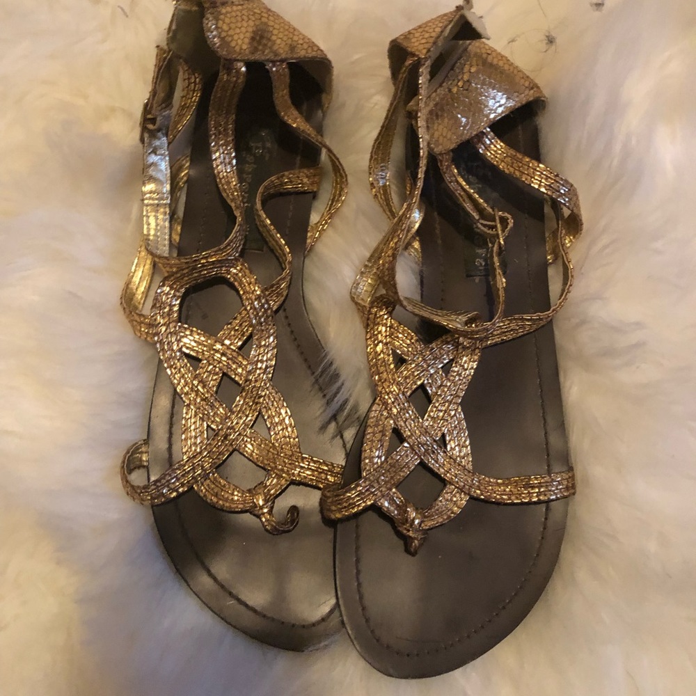 Gold sandals
